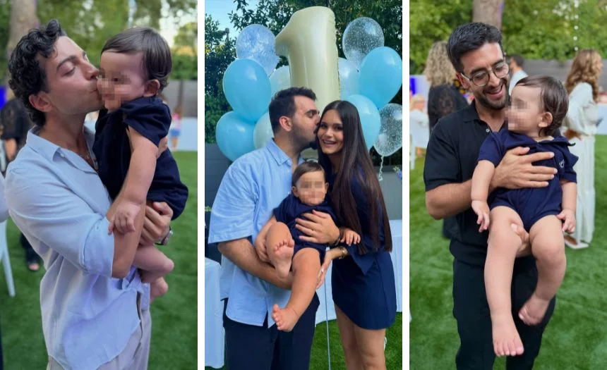 Ignazio Boschetto festeggia il primo compleanno del figlio Gabriele con Il Volo e la famiglia