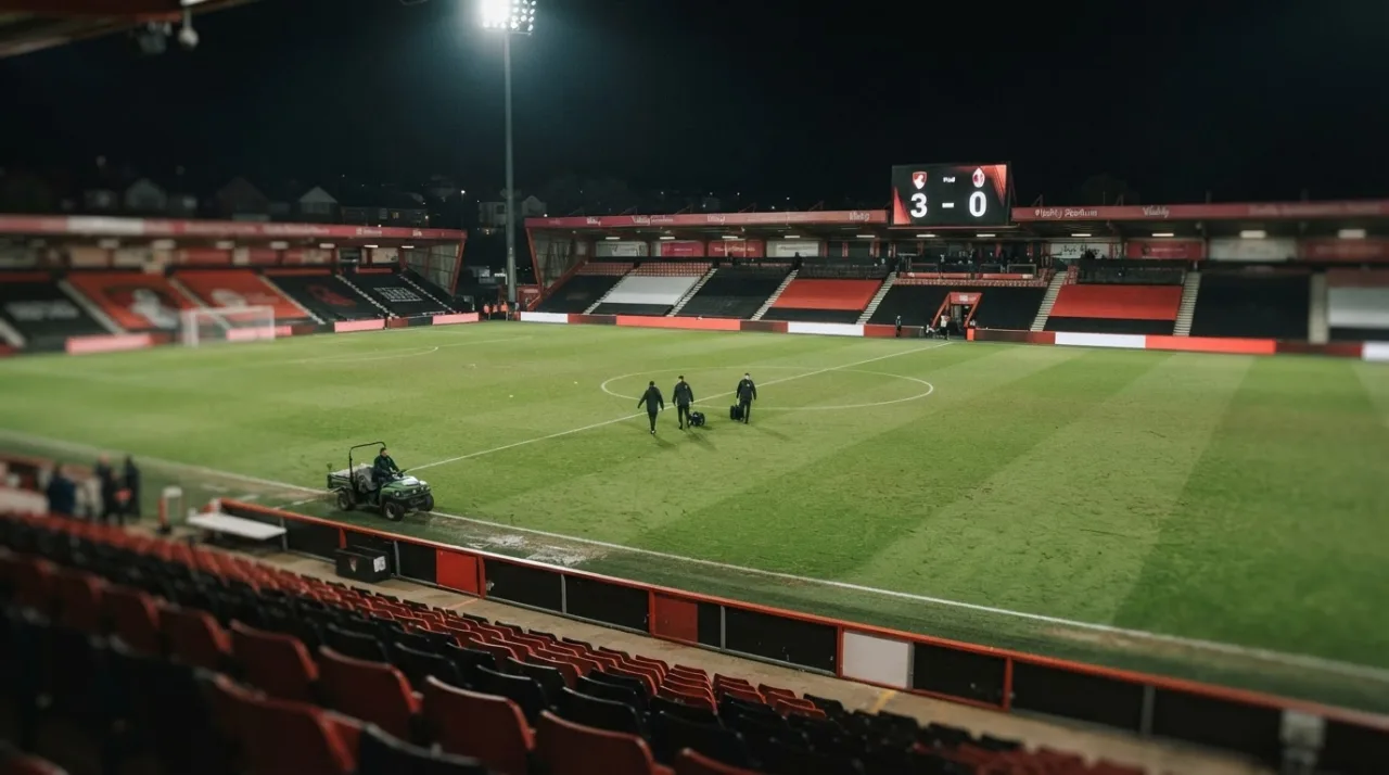 Immagine illustrativa AI: Notte fonda per il Milan: il Bournemouth domina 3-0 al Vitality Stadium