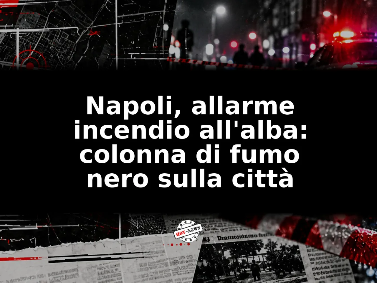 Napoli, allarme incendio all'alba: colonna di fumo nero sulla città