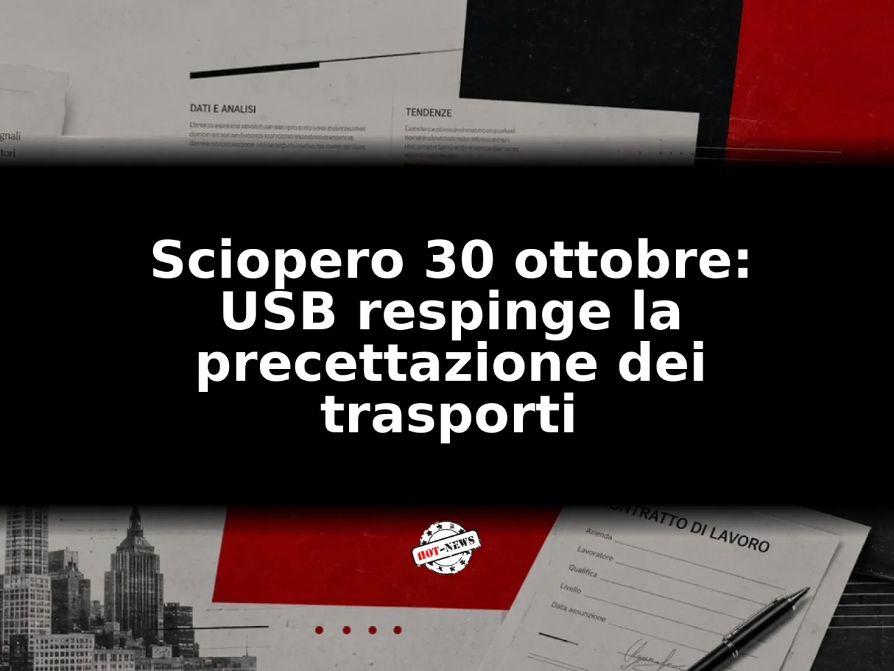 Sciopero 30 ottobre: USB respinge la precettazione dei trasporti