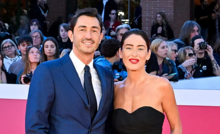 Maria Elena Boschi e Roberto Vaccarella al primo red carpet: l'abito a sirena alla Festa del Cinema di Roma