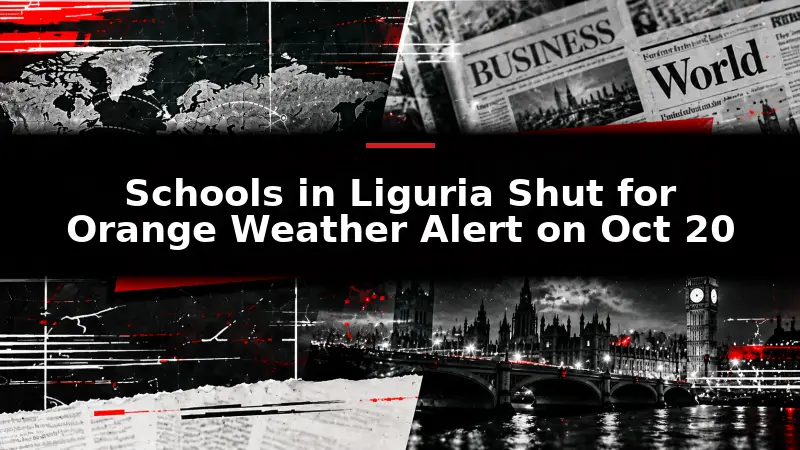 Schools in Liguria Shut for Orange Weather Alert on Oct 20
