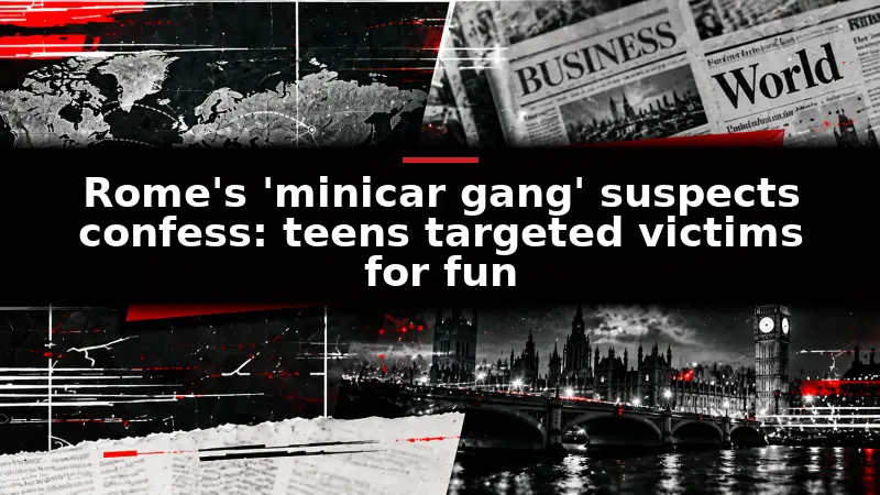 Rome's 'minicar gang' suspects confess: teens targeted victims for fun
