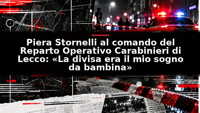 Piera Stornelli al comando del Reparto Operativo Carabinieri di Lecco: «La divisa era il mio sogno da bambina»